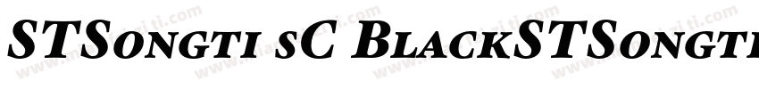 STSongti sC BlackSTSongti sC Black字体转换